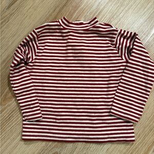Zara Kids Red and White Striped Long Sleeve Tee
